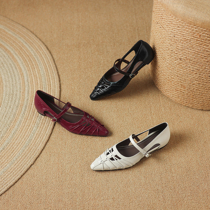 Quenby | Spetsig Lattice-Cut Mary Jane Flat