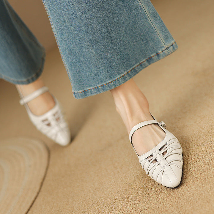 Quenby | Spetsig Lattice-Cut Mary Jane Flat