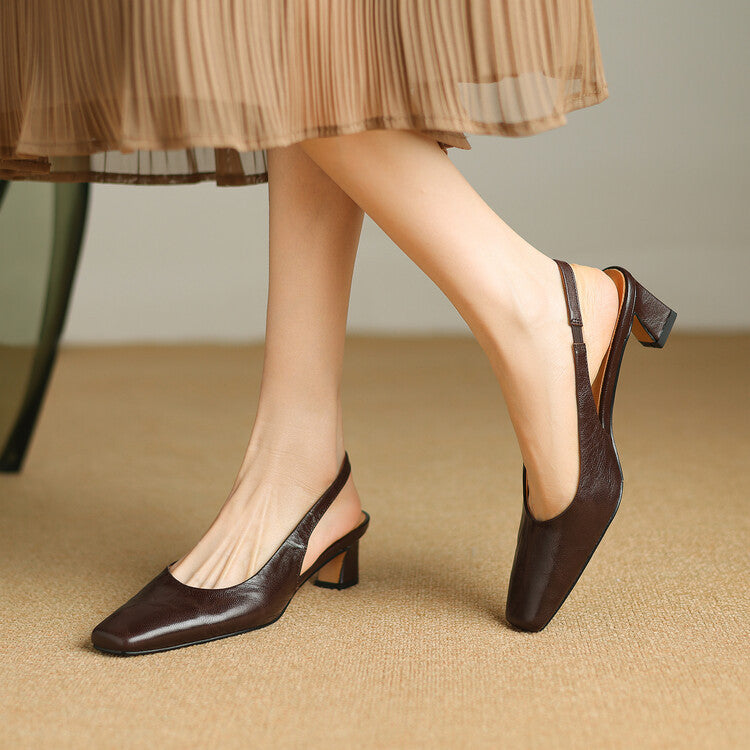 Ersa | Äkta läder Slingbacks