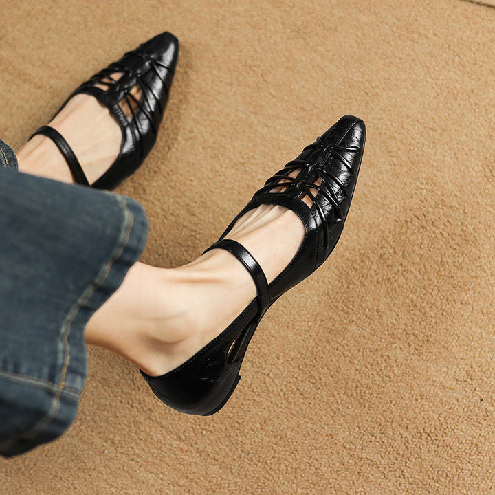Quenby | Spetsig Lattice-Cut Mary Jane Flat