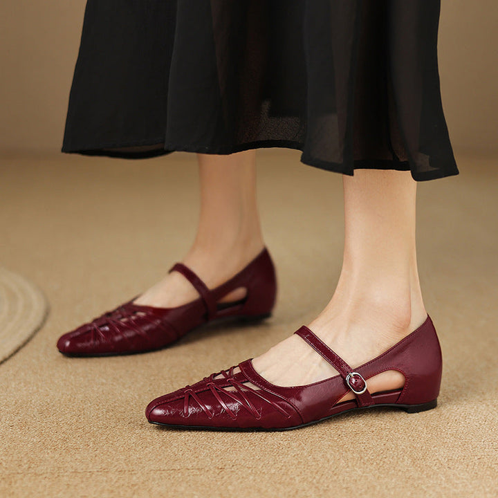 Quenby | Spetsig Lattice-Cut Mary Jane Flat