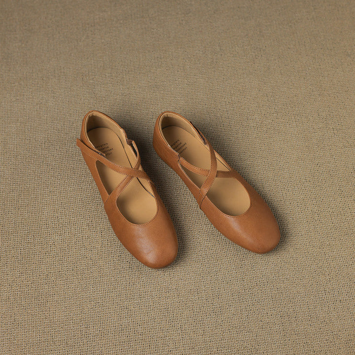 Zeor | Äkta läderballerinas