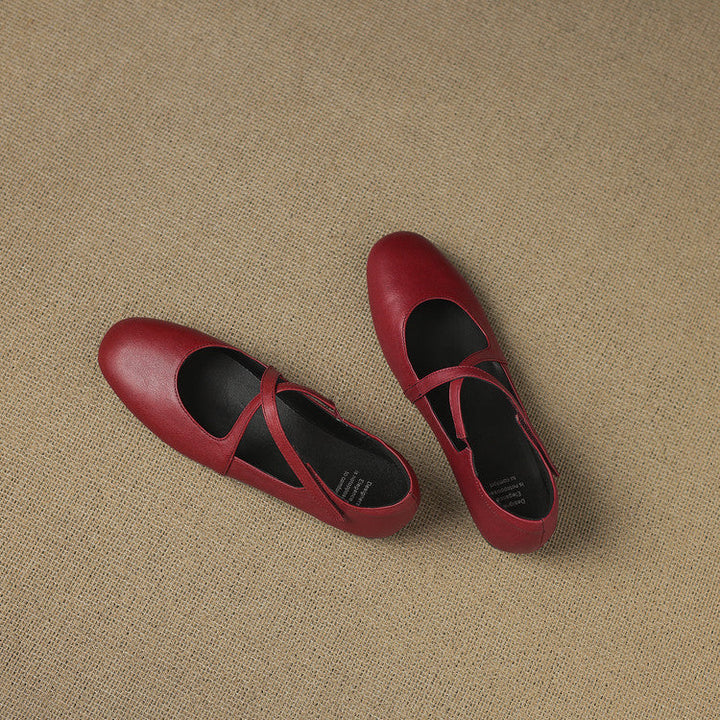 Zeor | Äkta läderballerinas