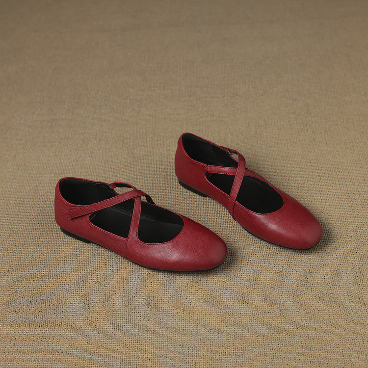 Zeor | Äkta läderballerinas
