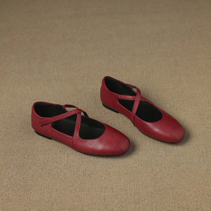 Zeor | Äkta läderballerinas