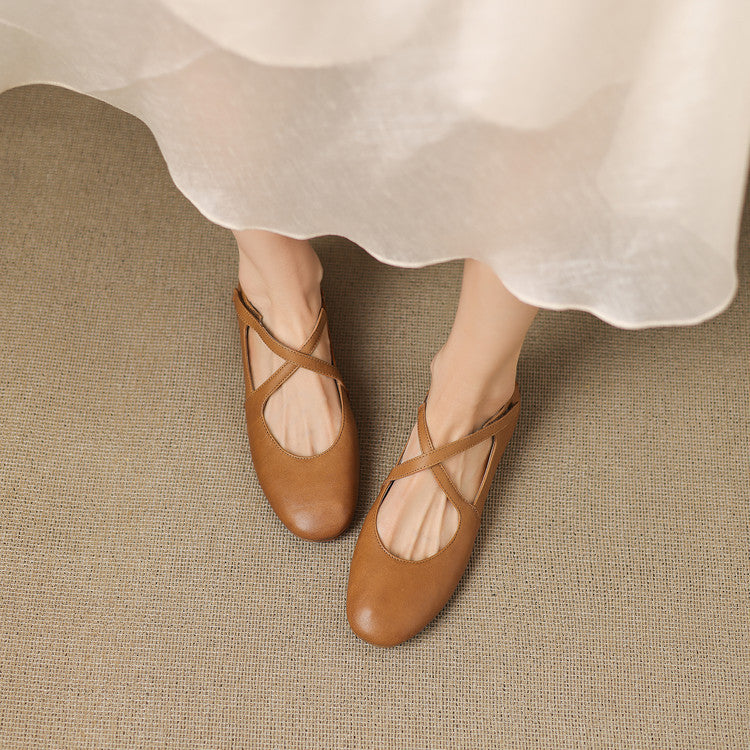 Zeor | Äkta läderballerinas