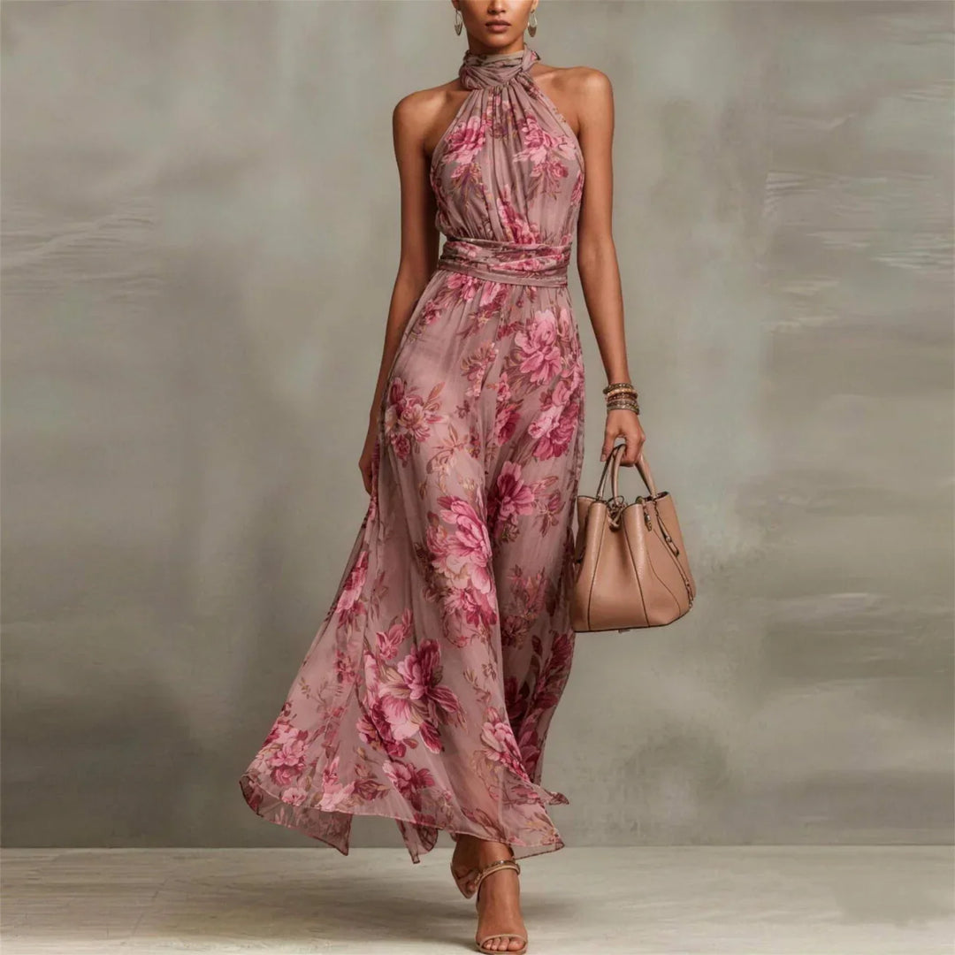 Lilly | Blommig Maxi Klänning