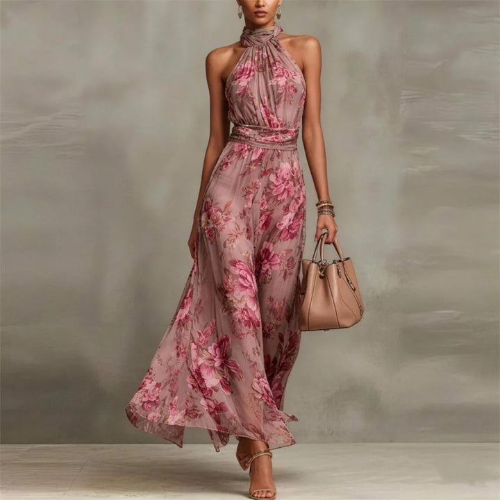 Lilly | Blommig Maxi Klänning