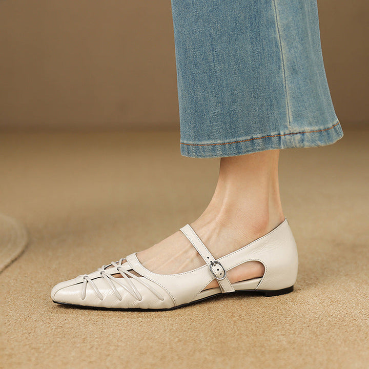 Quenby | Spetsig Lattice-Cut Mary Jane Flat