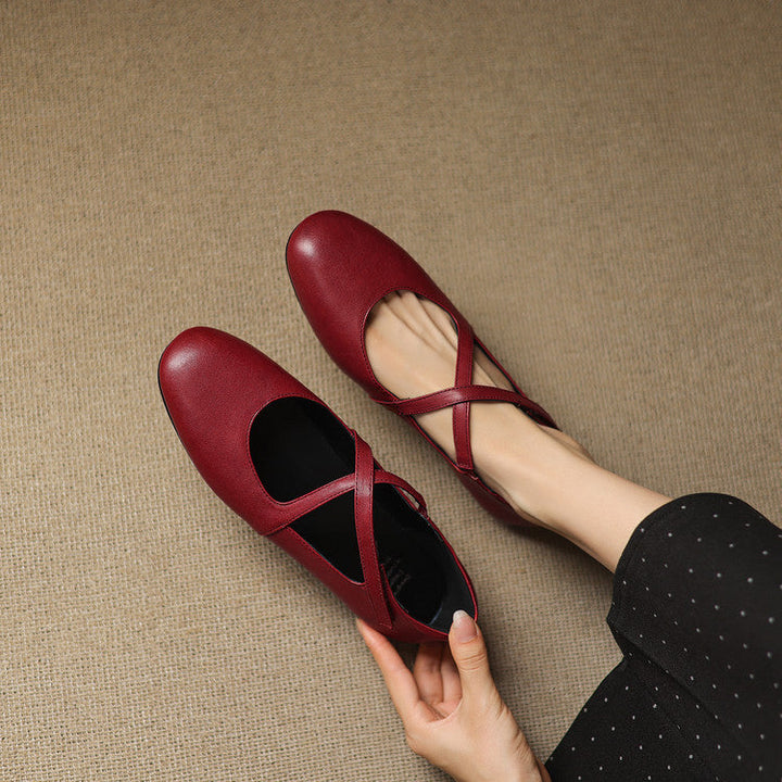 Zeor | Äkta läderballerinas