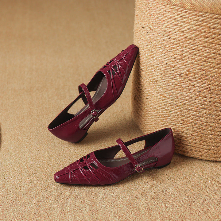 Quenby | Spetsig Lattice-Cut Mary Jane Flat