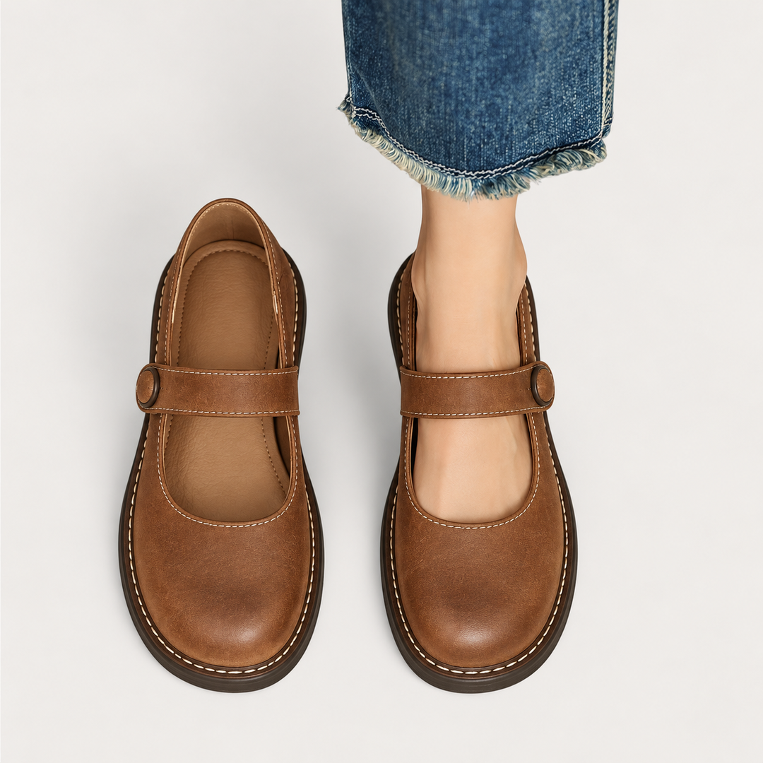 Ritva – bruna skor med jeans