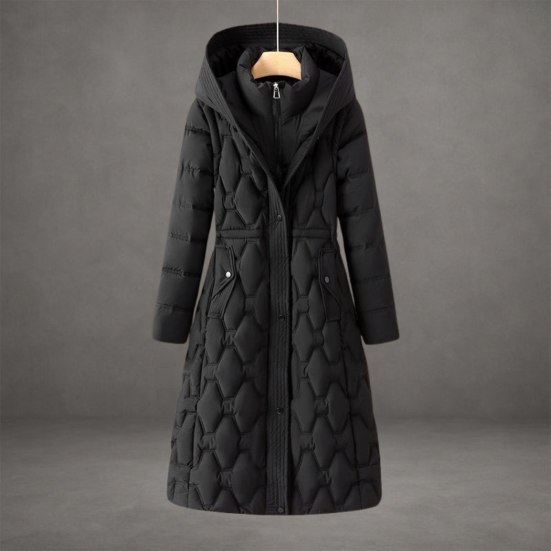 Mollie | Elegant lång kappa med huva