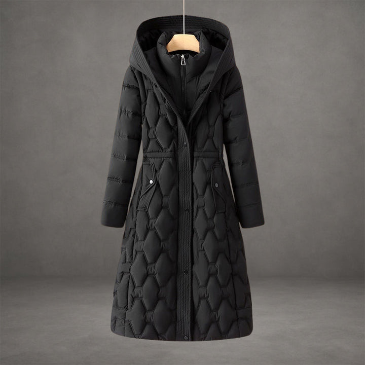 Mollie | Elegant lång kappa med huva