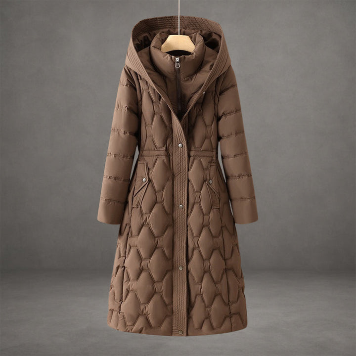 Mollie | Elegant lång kappa med huva