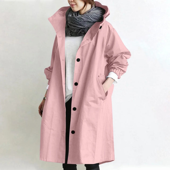 Theodora | Lång Trenchcoat med Huva