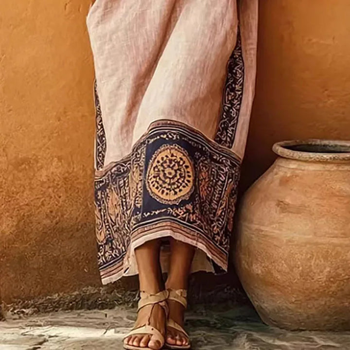 Malin | Bohemisk Off Shoulder Maxiklänning