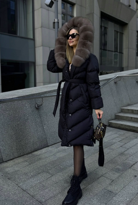 Christina | Elegant Casual-jacka med konstpälskrage