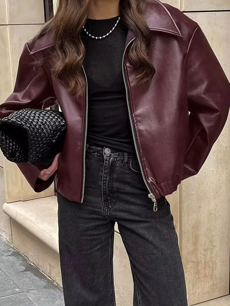 Soumaya | Läderjacka