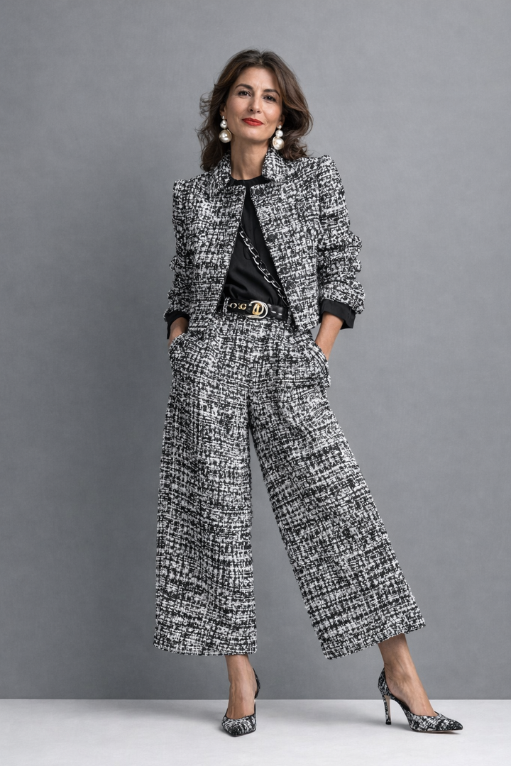 Marcella | Elegant set blus och byxor