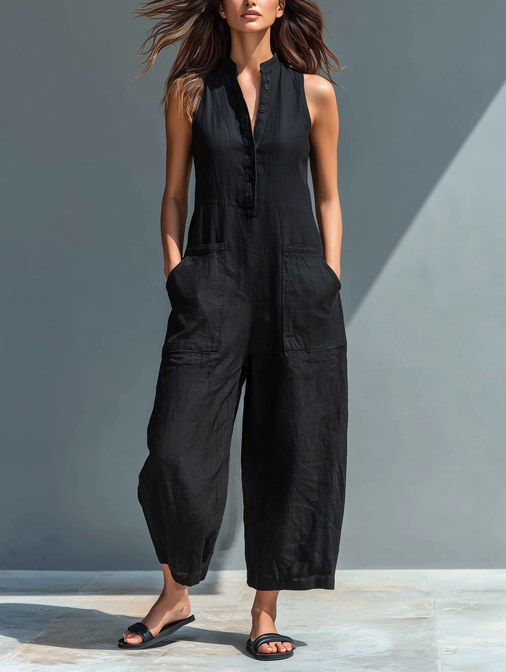 Olivia | Ärmlös Minimalistisk Jumpsuit