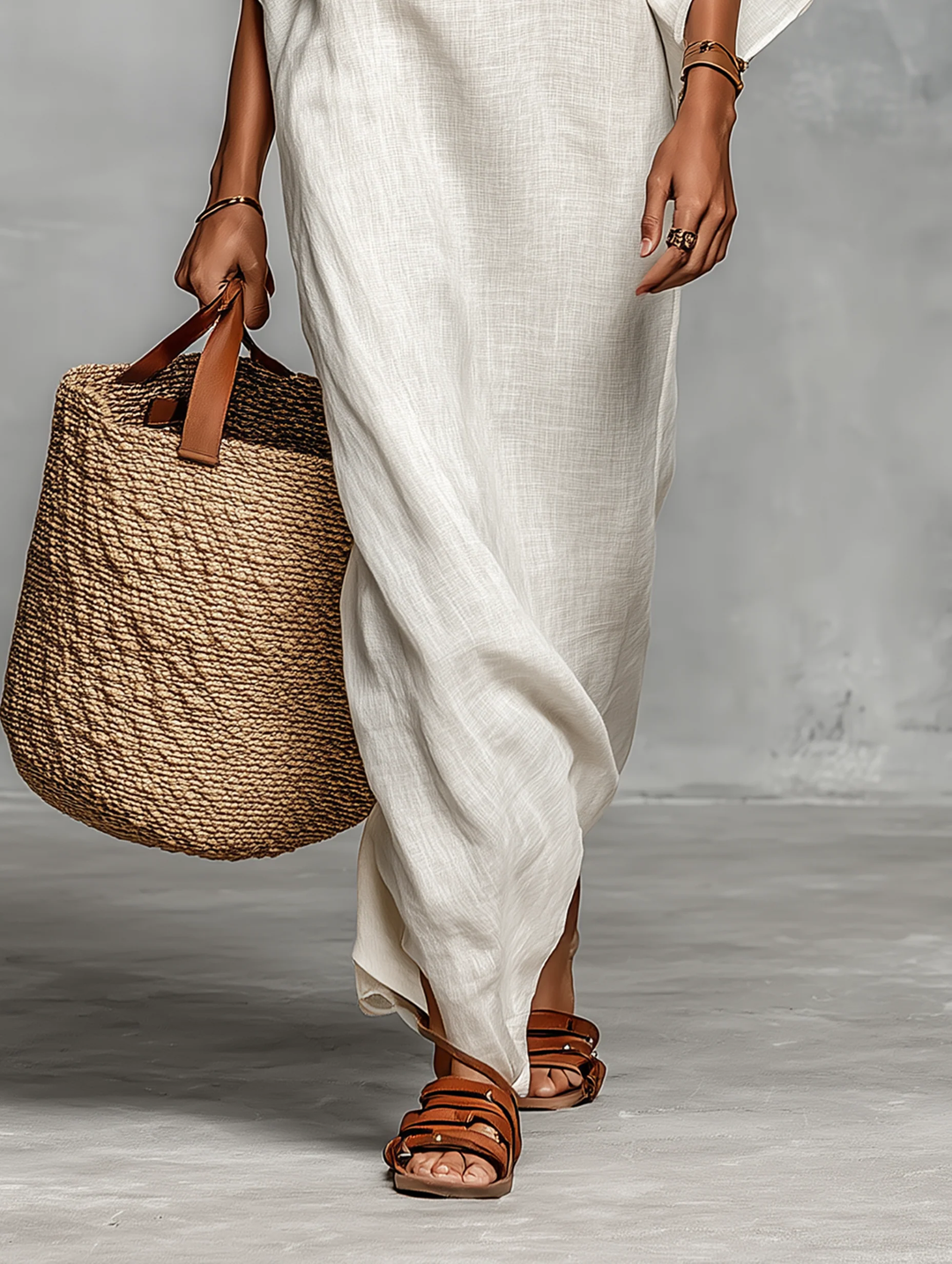 Adina | Maxiklänning Off-Shoulder med Fladdermusärmar