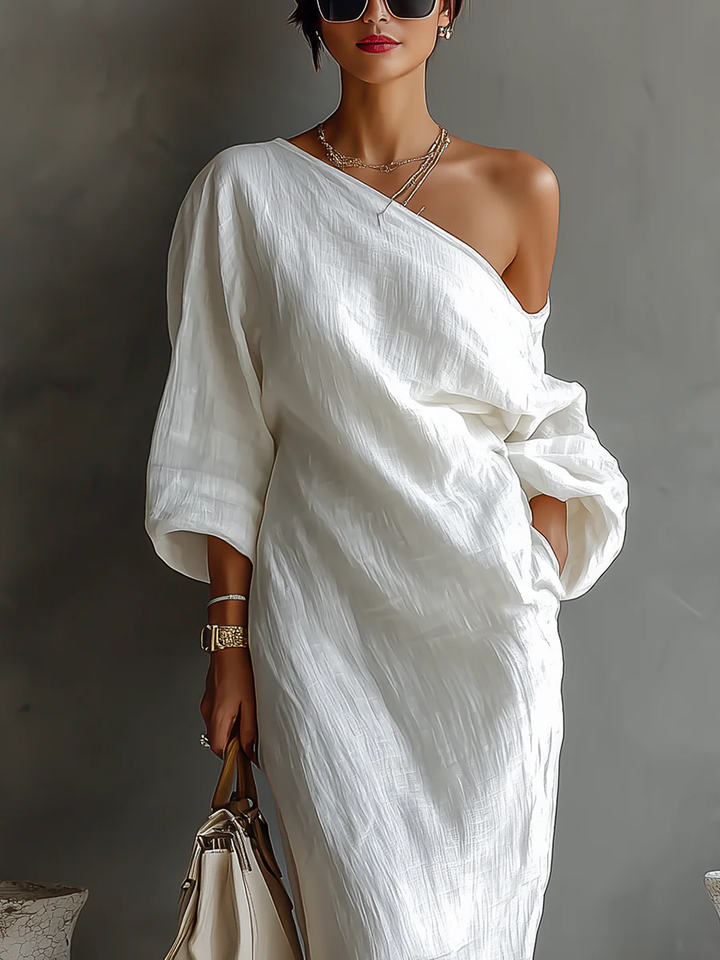 Elise | Asymmetrisk och elegant maxiklänning