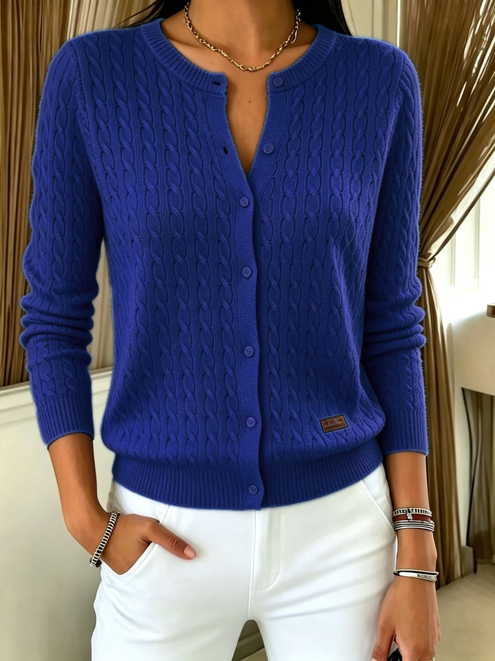 Tiana | Flätad cardigan med knapp