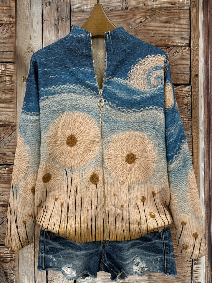 Yolanda | Maskrosäng Kviltad Zip Cardigan