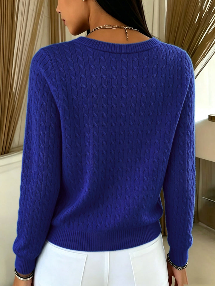 Tiana | Flätad cardigan med knapp