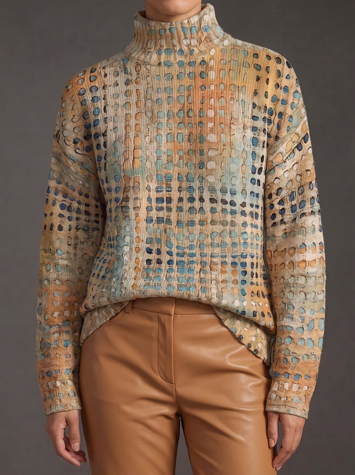 Iris | Konstfullt Tryckt Turtleneck
