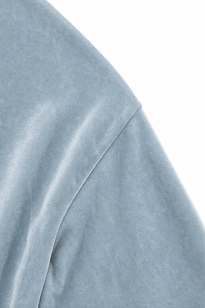 Tyra | Sammet Tie-Neck Avslappnad Blus