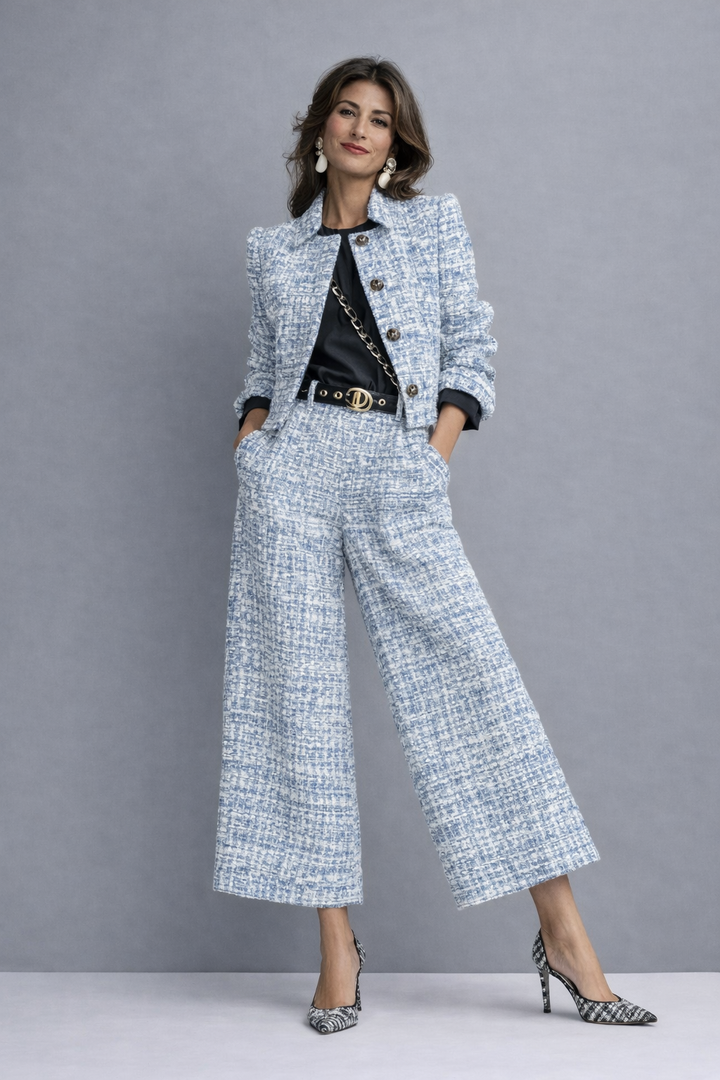 Marcella | Elegant set blus och byxor