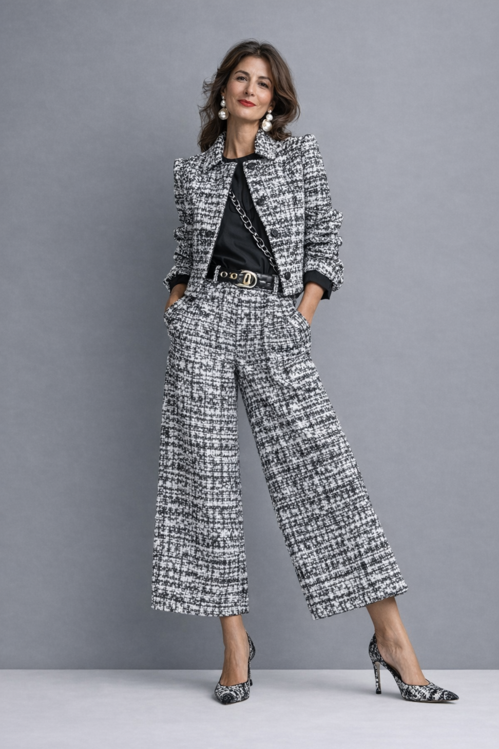 Marcella | Elegant set blus och byxor
