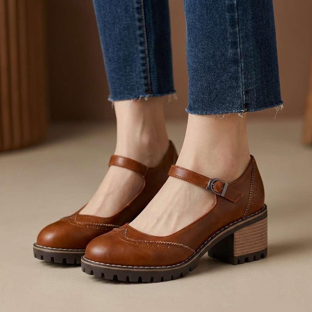 Bonnie | Brogue Detalj Blockklackar