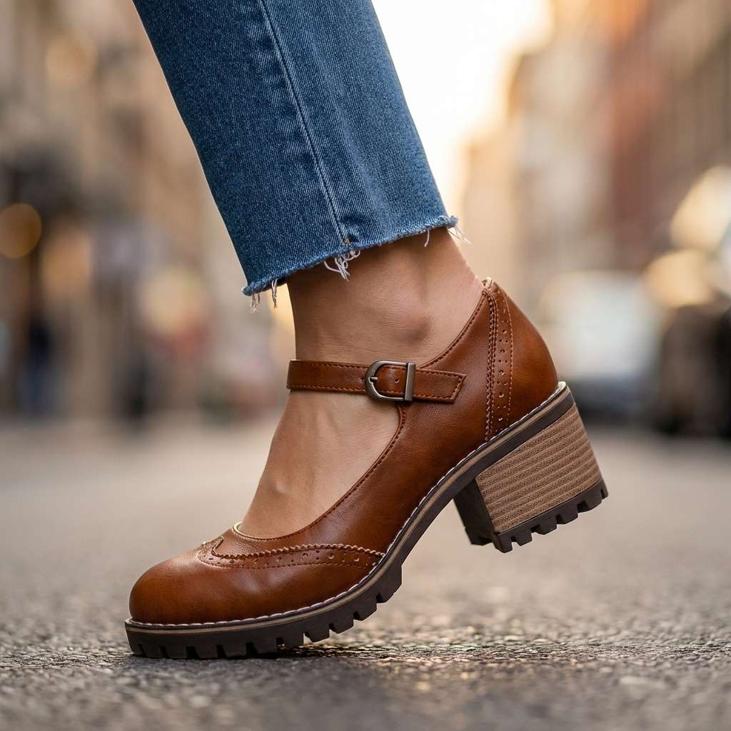 Bonnie | Brogue Detalj Blockklackar