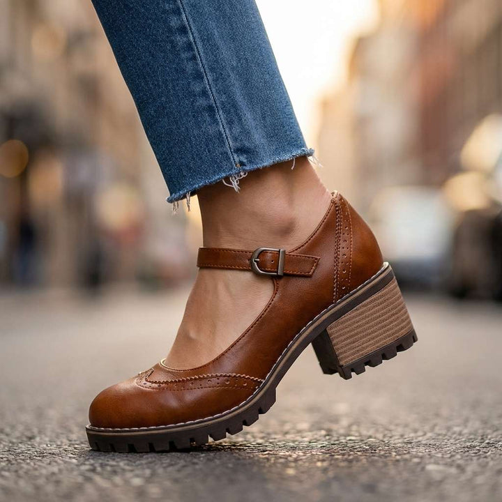 Bonnie | Brogue Detalj Blockklackar