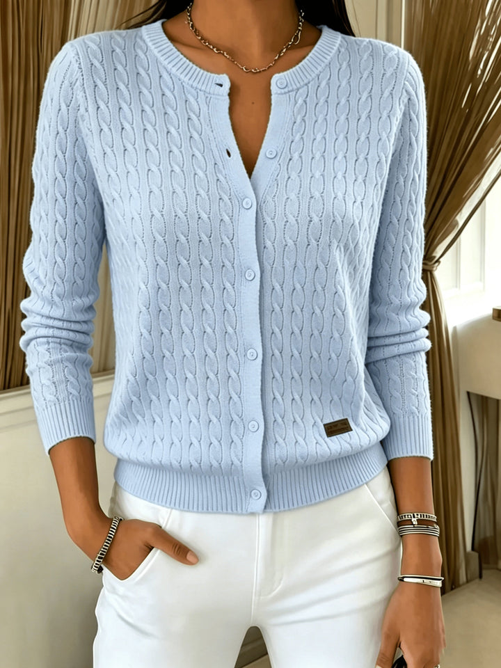 Tiana | Flätad cardigan med knapp