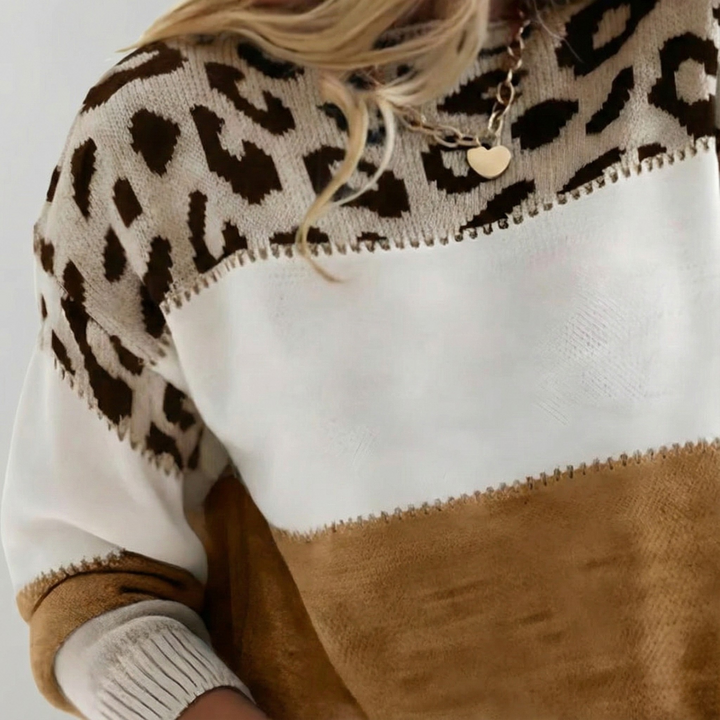 Nellie | Elegant tröja med leopardmönster