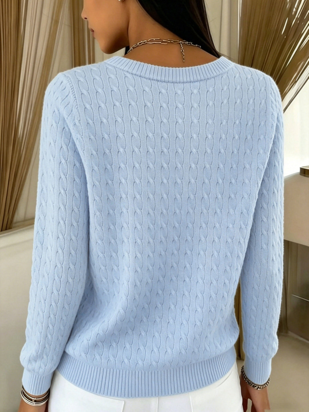 Tiana | Flätad cardigan med knapp