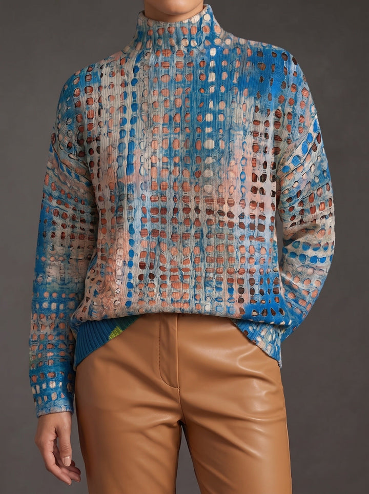 Juni | Texturerad Lattice Turtleneck
