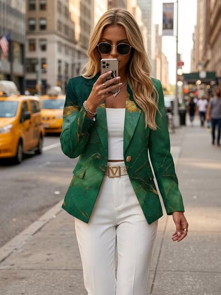 Honorine | Smaragd Marmor Blazer