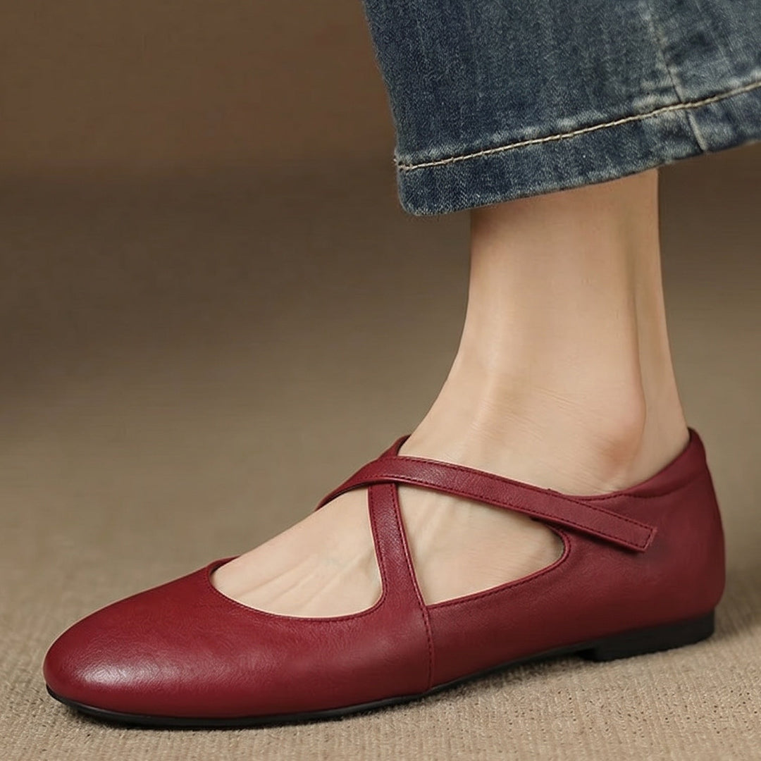 Zeor | Äkta läderballerinas