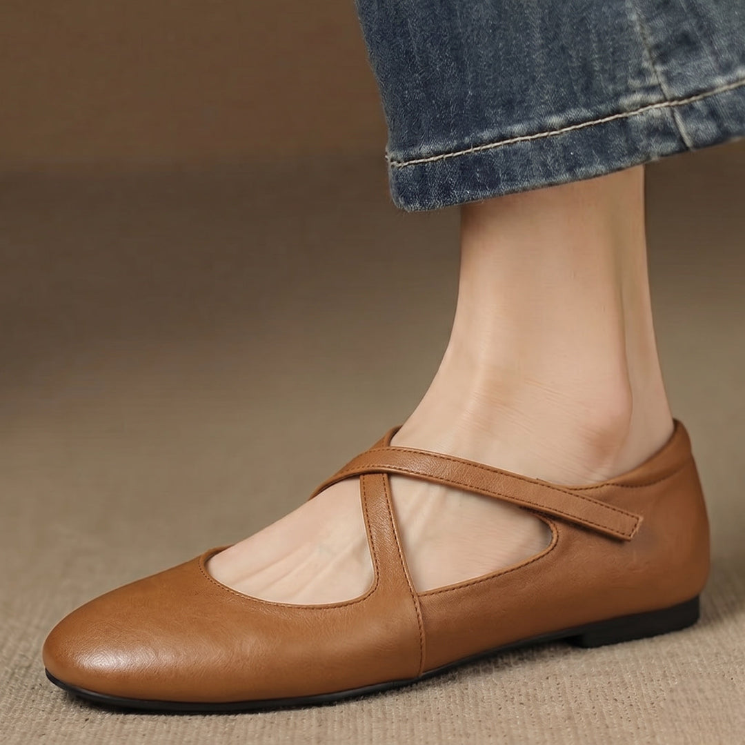Zeor | Äkta läderballerinas