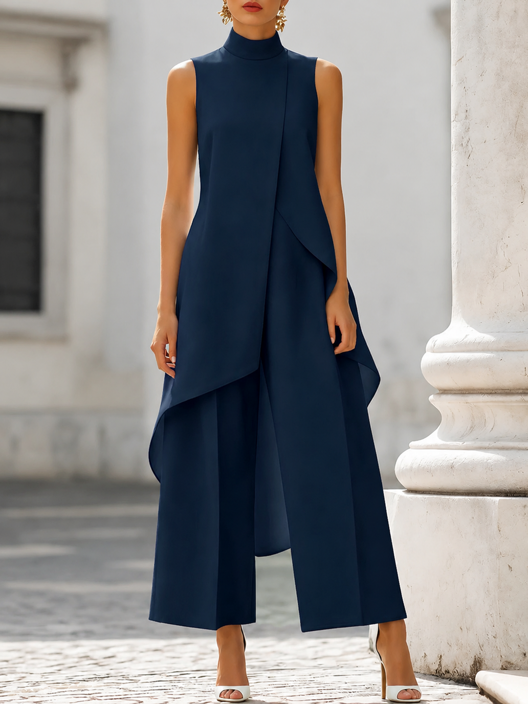 Carlie | Elegant Drop Lång Jumpsuit