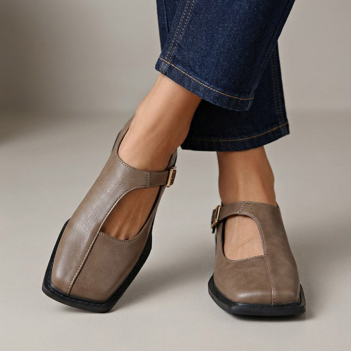 Raya | Bekväma läderballerinas