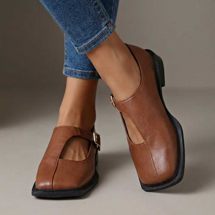 Raya | Bekväma läderballerinas