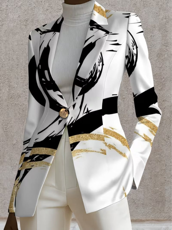 Noemine | Abstrakt Penseldrag Blazer