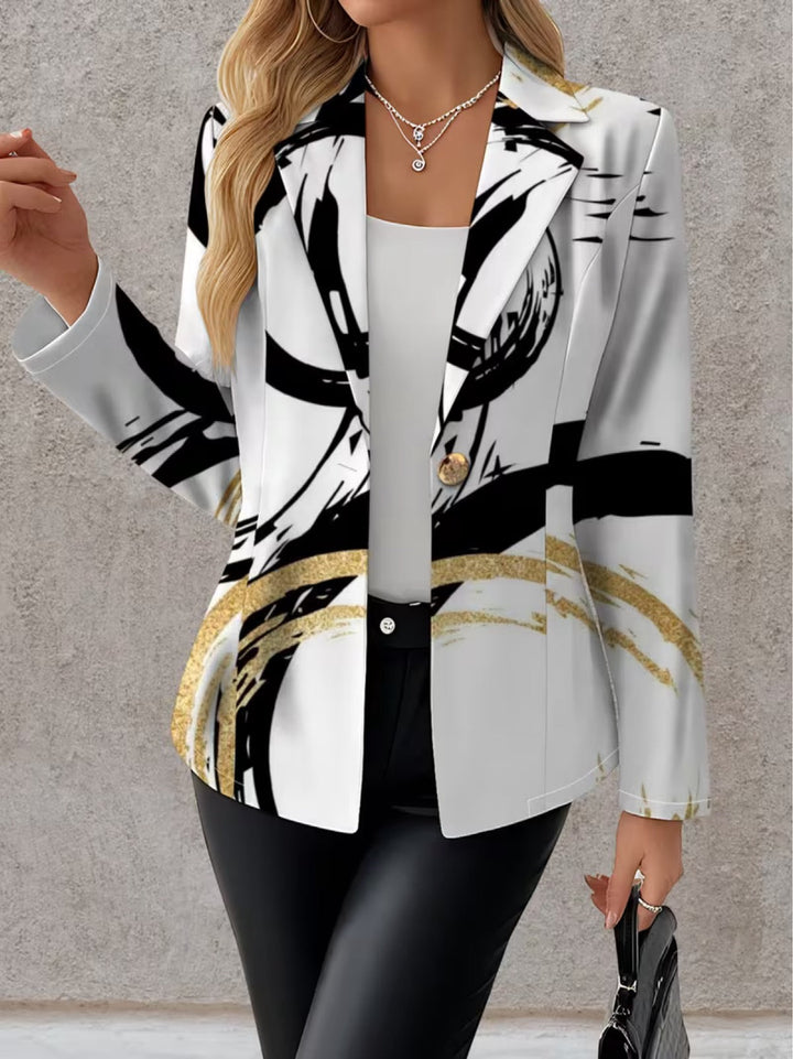 Noemine | Abstrakt Penseldrag Blazer