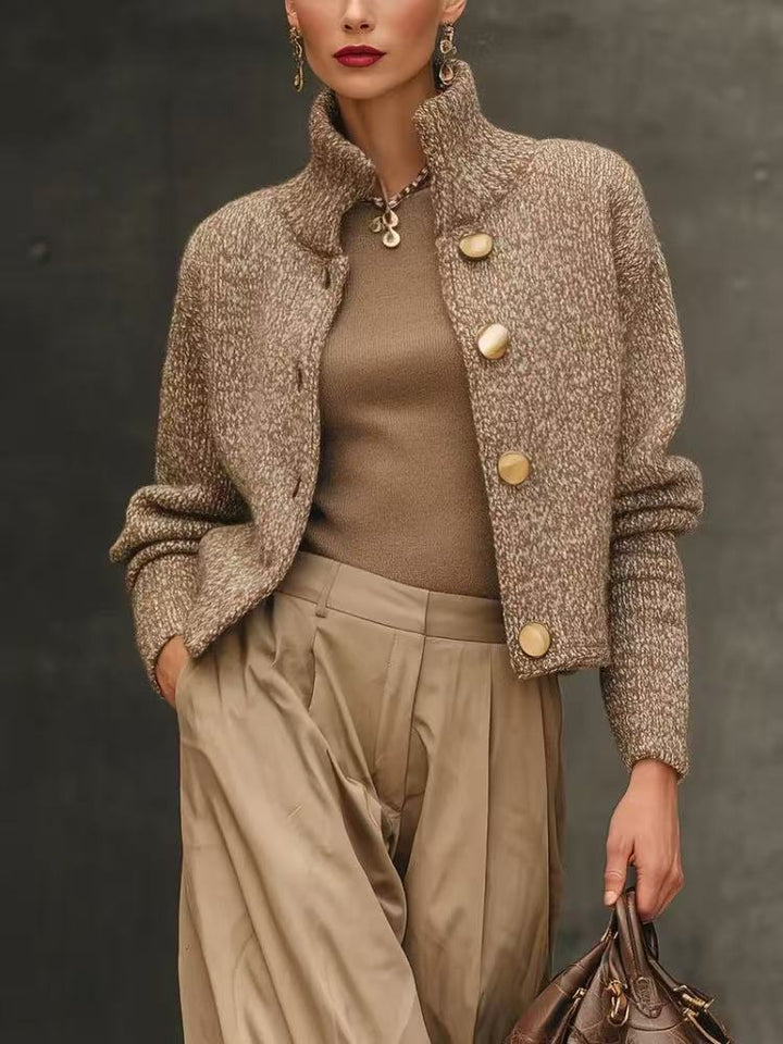 Enya | Mysig Casual Stickad Cardigan Jacka